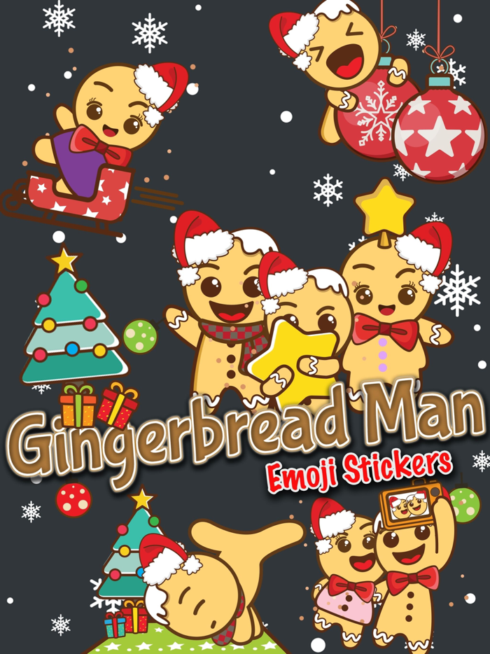 Gingerbread Man Emoji Stickers