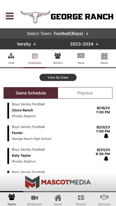 Lamar CISD Athletics Screenshot