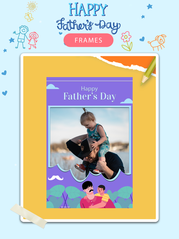 Happy Fathers day photo frame