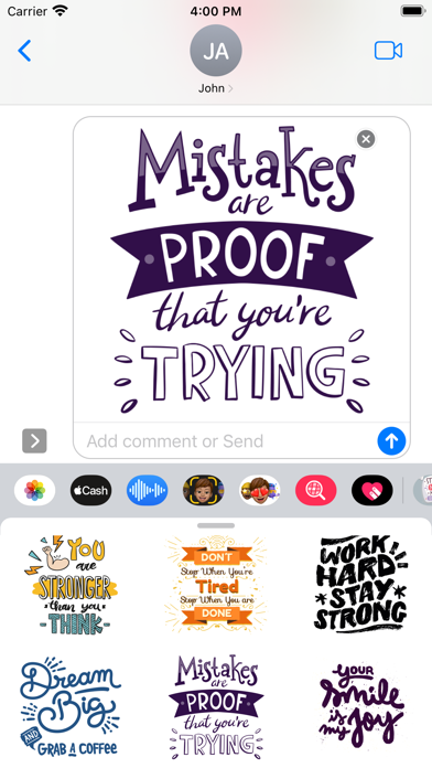 Quote Motivation Stickers Screenshot