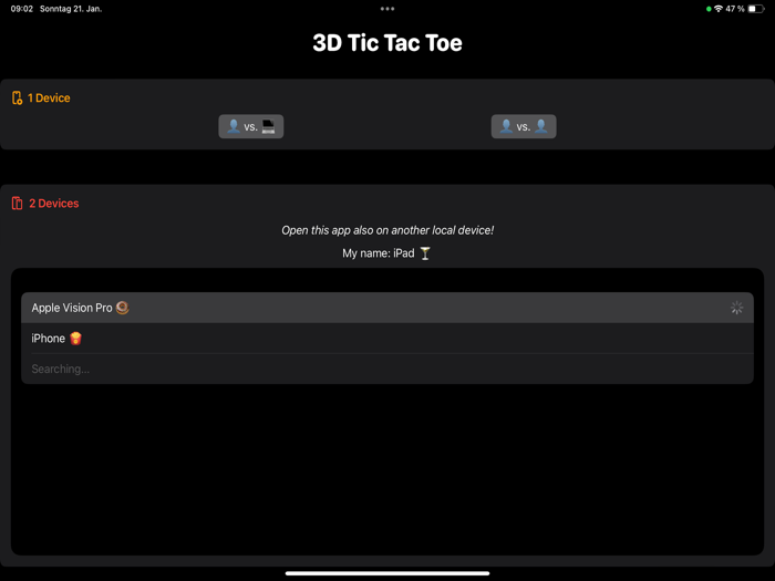 3D Tic Tac Toe - AR Game