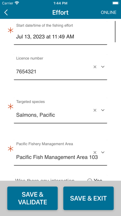 FisheriesApp2 Screenshot