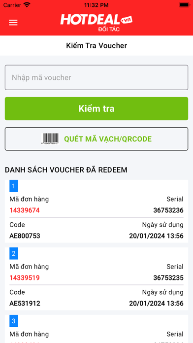 Hotdeal.vn Merchant Screenshot