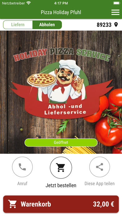 Pizza Holiday Pfuhl Screenshot