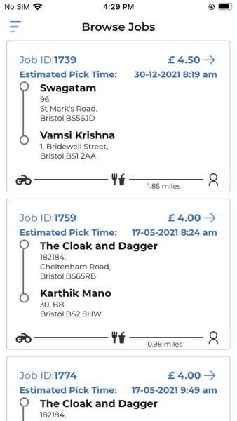 【图】BARBI Driver App(截图2) 【图】BARBI Driver App(截图2)