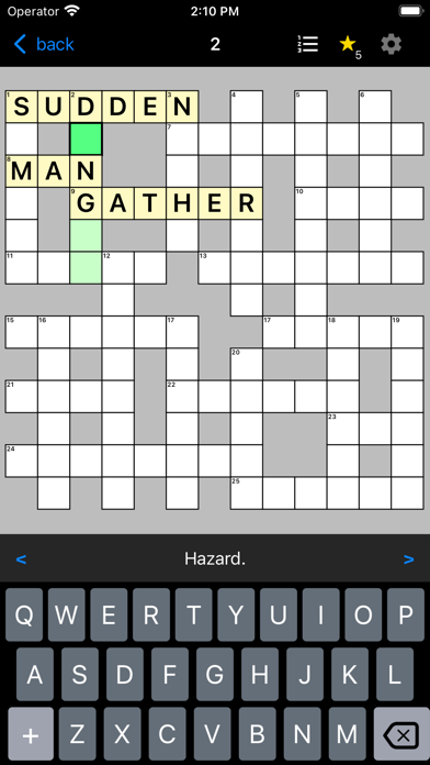 English Crosswords Puzzle Game Screenshot