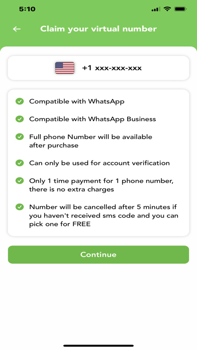 Virtual Number for WhatsApp Screenshot