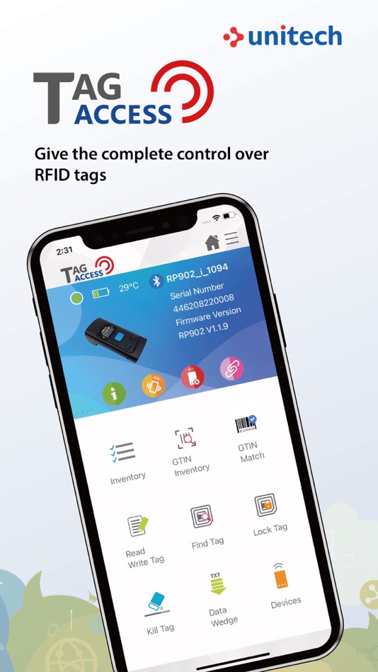 #1. TagAccess (iOS) 由: Unitech Electronics