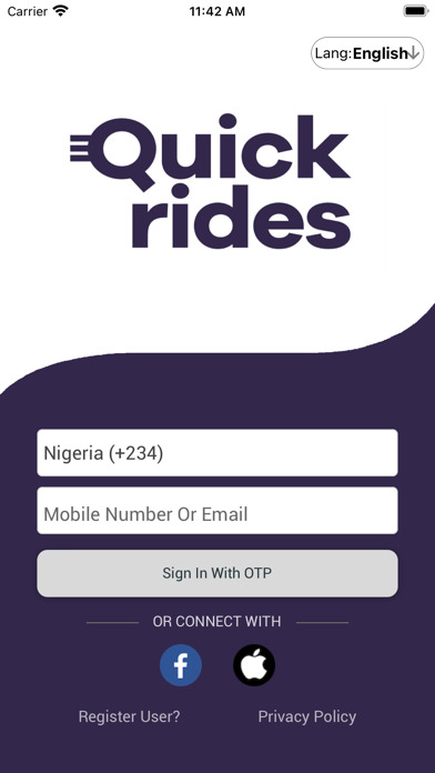 QuickRides Trip App Screenshot 1 - AppWisp.com QuickRides Trip App Screenshot 1 - AppWisp.com
