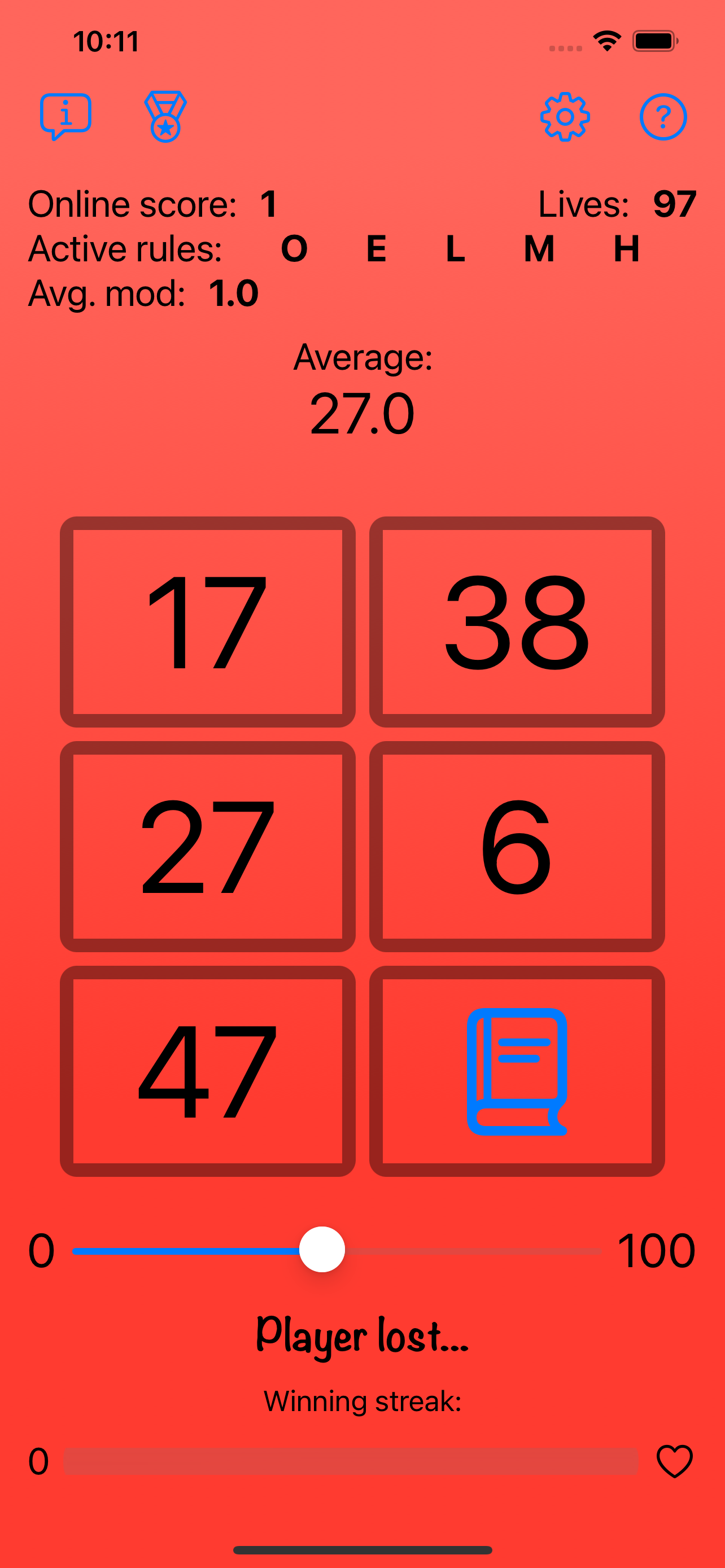 The Average game