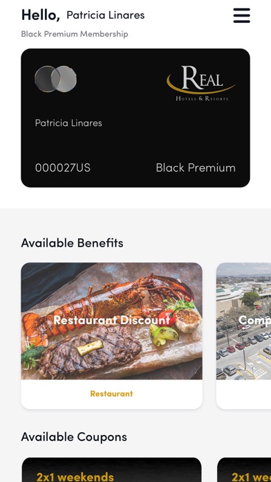 Real Club Mastercard Screenshot