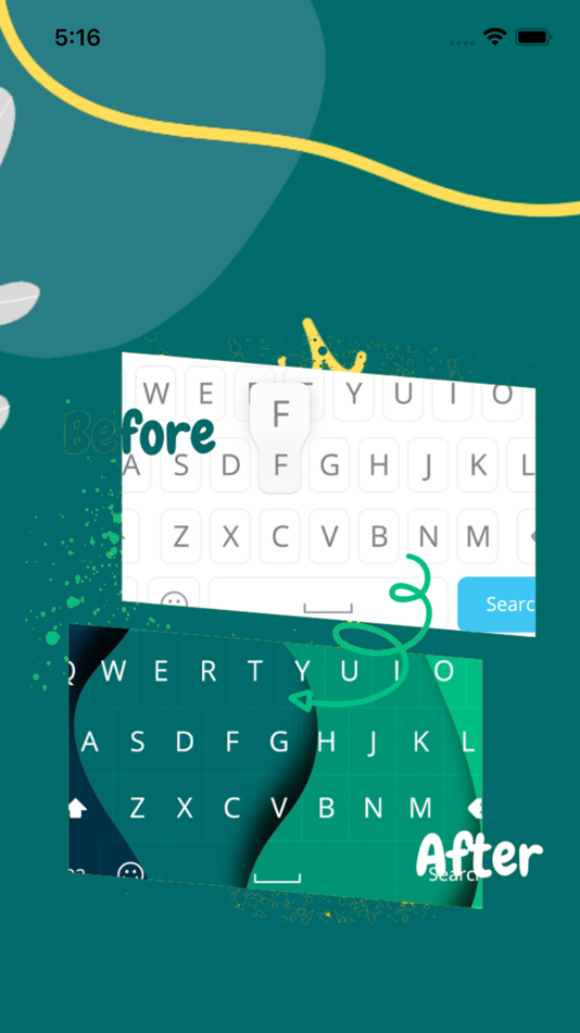 #5. Greenkey -Fonts theme keyboard (iOS) 由: FATIMA EL HANAFI