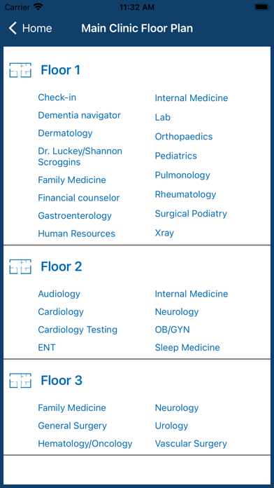 CGH Medical Center Clinics Screenshot