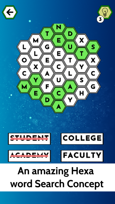 Hexa Word Search Puzzle Games Screenshot