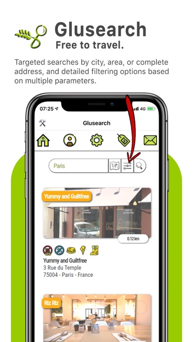 Glusearch Glutenfree places Screenshot