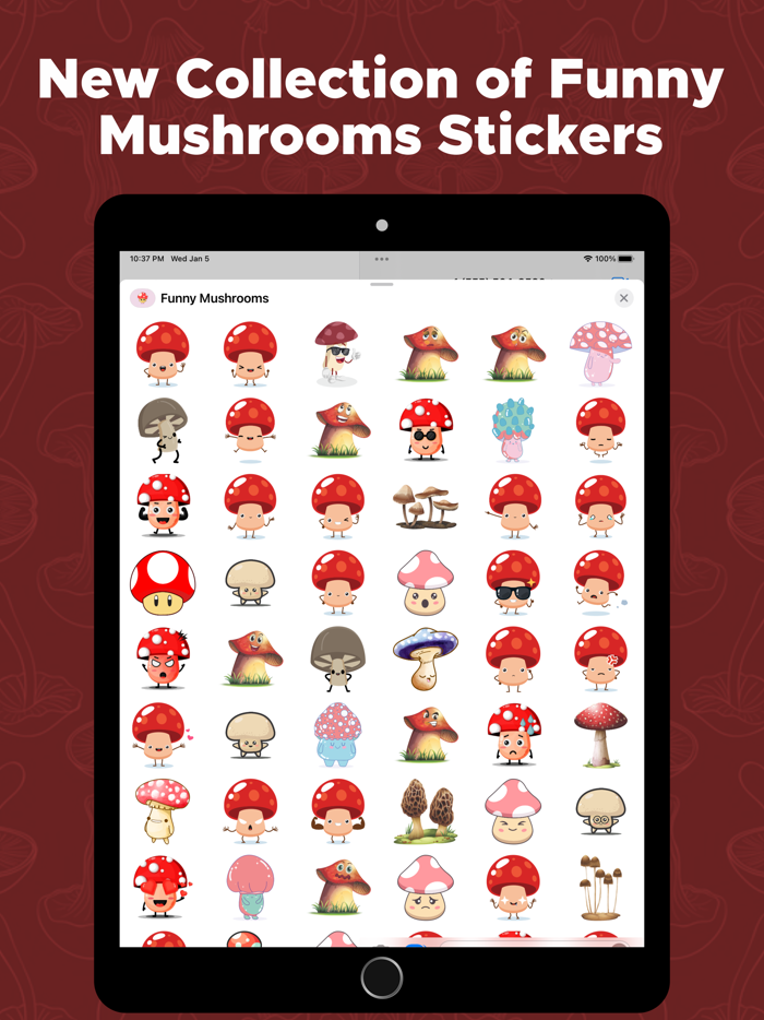 Funny Mushrooms Stickers