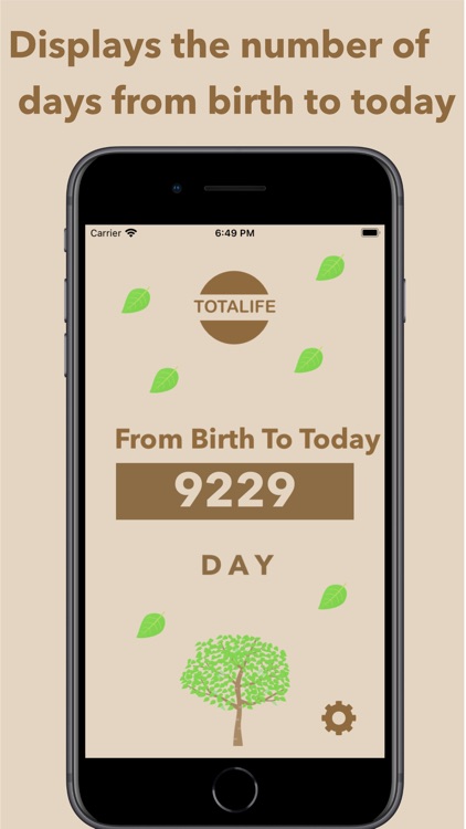 Days since birth - TOTALIFE