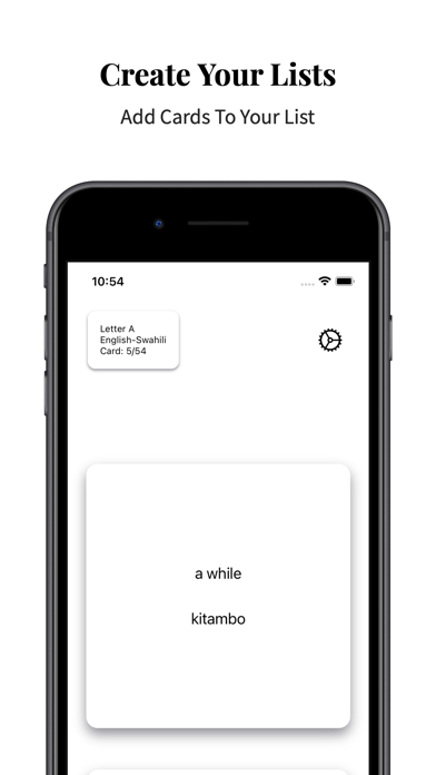 Swahili Vocabulary Screenshot