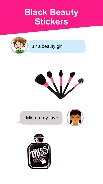 Black Stickers Beauty screenshot-3