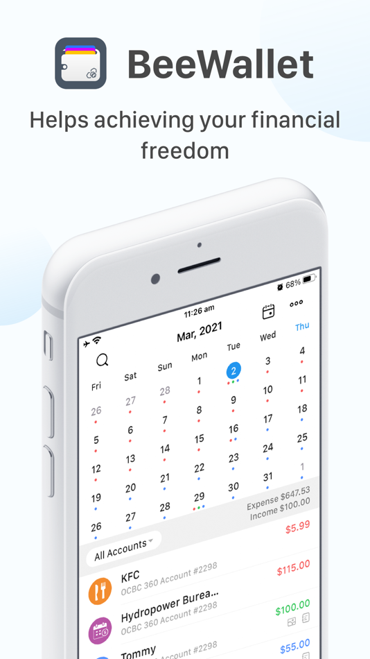 #1. BeeWallet - Account Tracker (iOS) 由: Beesoft Apps