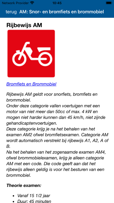 Rijbewijzen Screenshot