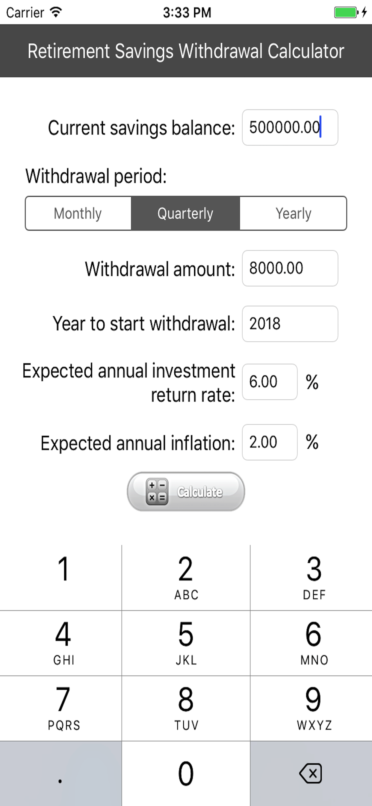 Retirement Savings Calculator