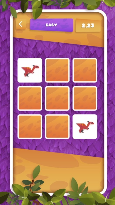 Dinosaur memory Concentration Screenshot