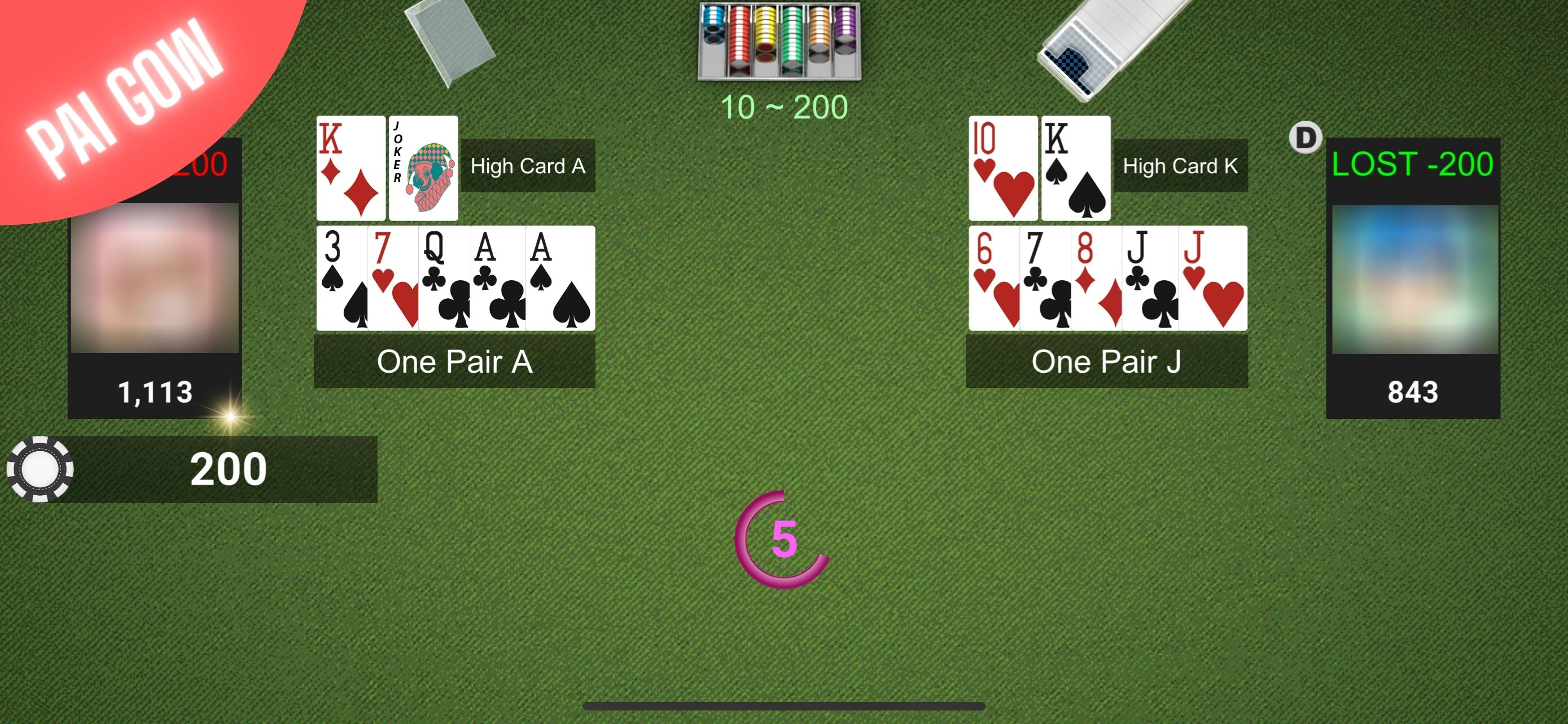 Classic Paigow Poker