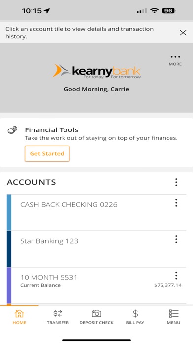 Kearny Bank Mobile Banking Screenshot
