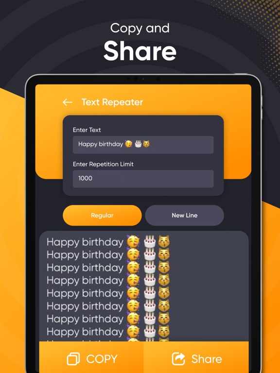 Re Message - Repeat Text 10k iPad screenshot 4 - Graphics & Design app