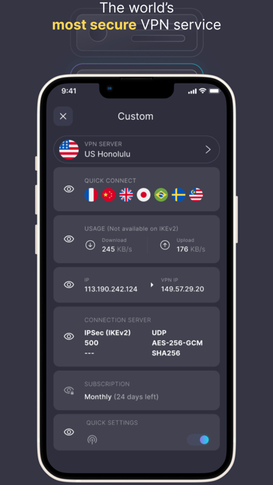 VPN for iPhone No Ads - DomVPN Screenshot