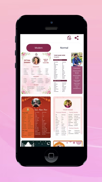 Marriage biodata profile maker