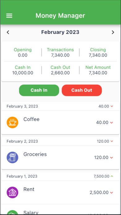 WhatsUp Money Manager Screenshot