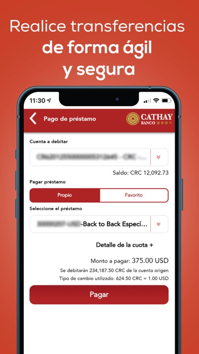 Cathay Banca Móvil Screenshot