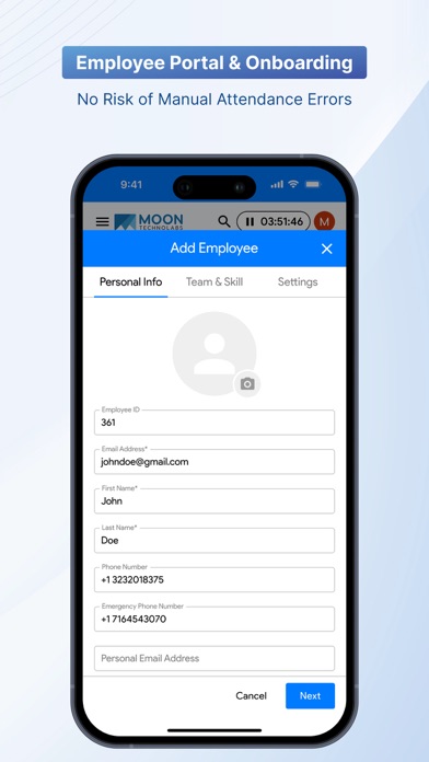 Moon HRM: HR & Employee Portal Screenshot