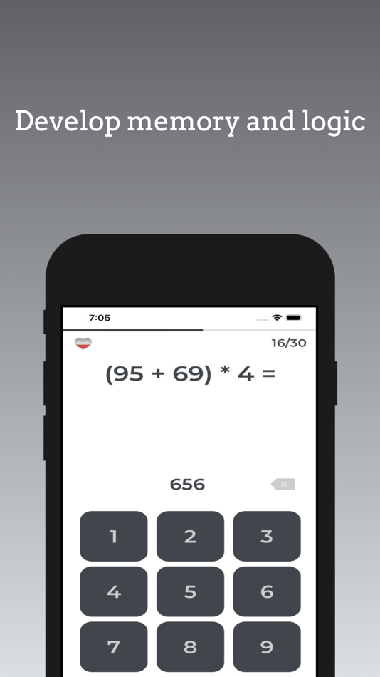 #1. Brain training - mathematics (iOS) Podle: Mark Hughes