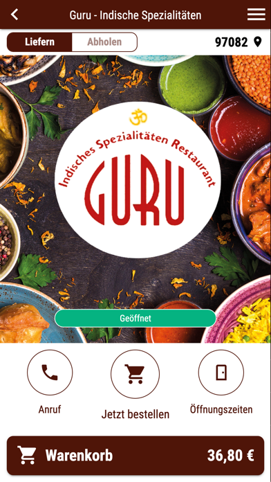 Guru - Indische Spezialitäten Screenshot