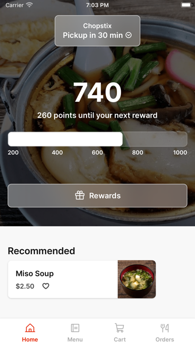 Chopstix Japanese Noodles Screenshot 1 - AppWisp.com Chopstix Japanese Noodles Screenshot 1 - AppWisp.com
