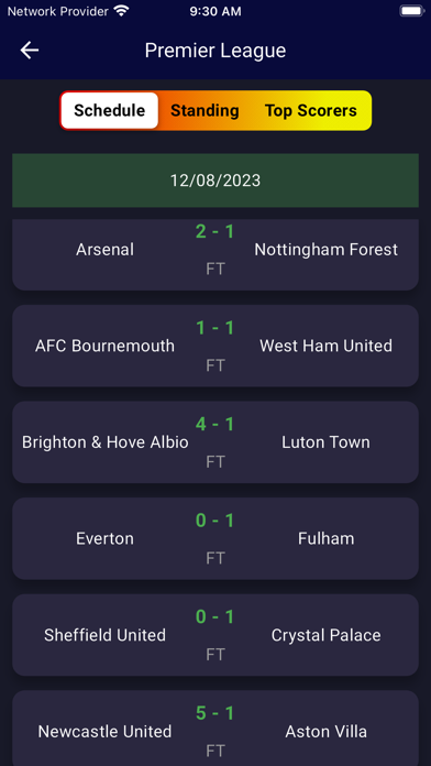 Live Soccer Score Updates Screenshot