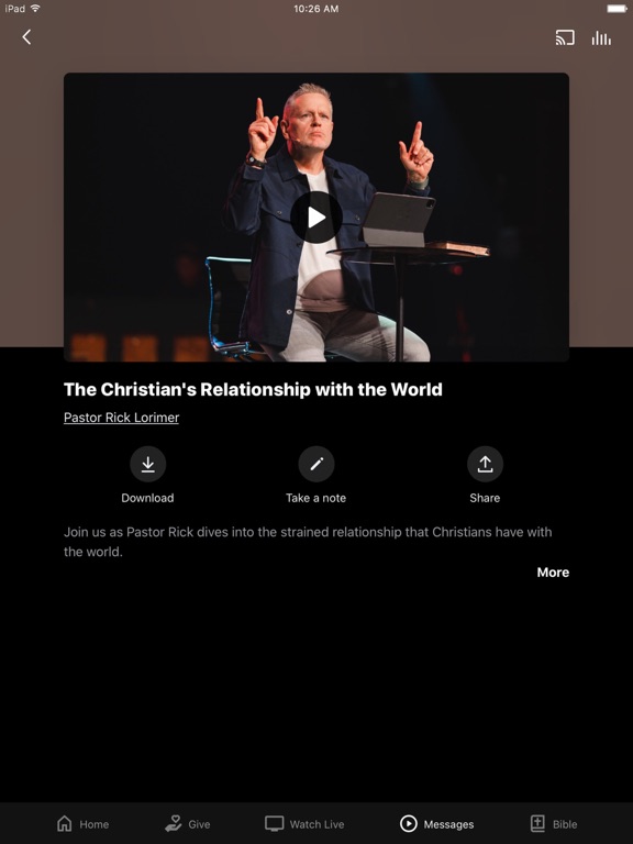 Christ Place App iPad screenshot 3 - Lifestyle app