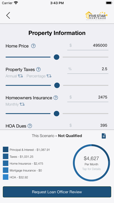 Five Star Mortgage Screenshot