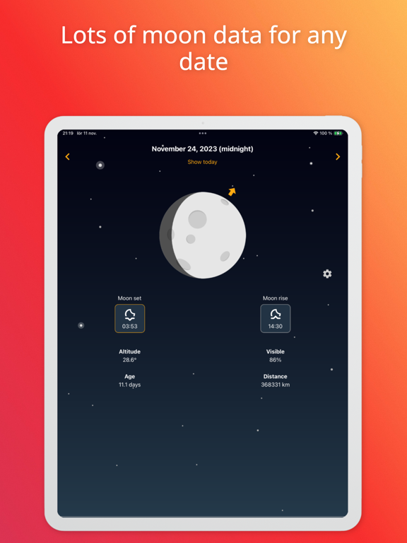 Screenshot #6 pour Moon Phase Now: Lunar Calendar