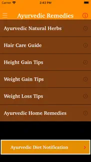 ayurvedic remedies - diet plan iphone screenshot 1