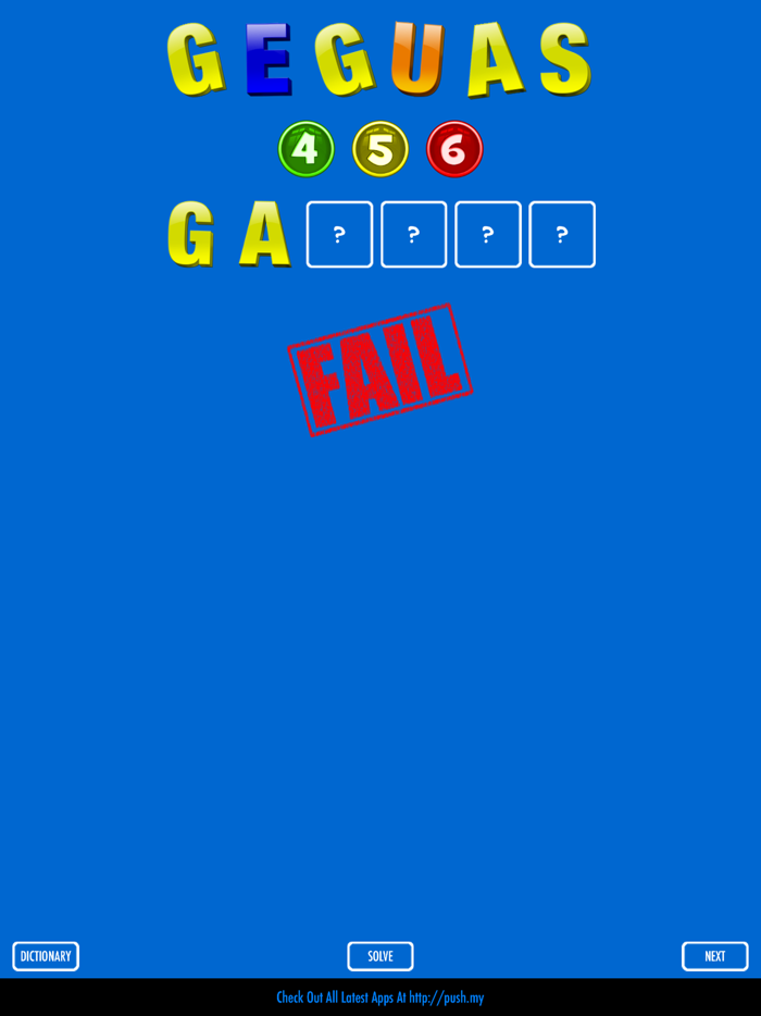 UnScramble The Words Game