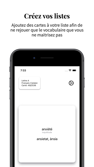 Vocabulaire Catalan-Français Screenshot