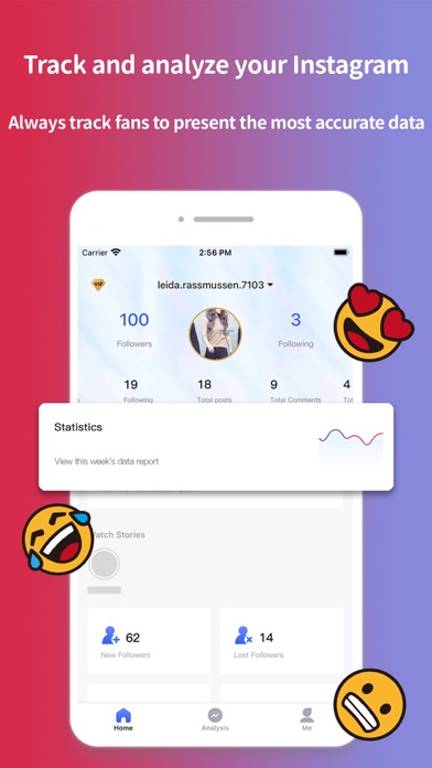 followers tracker+repost Screenshot