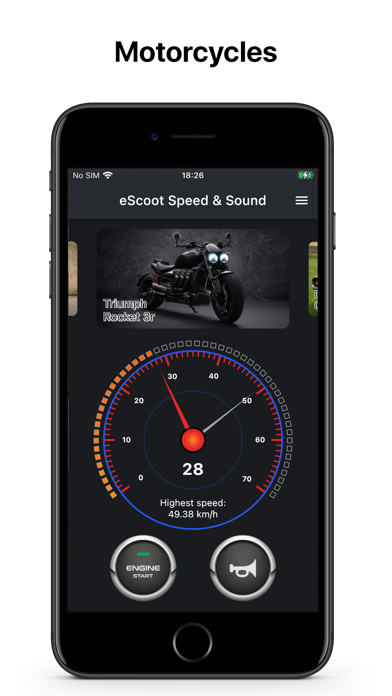 eScoot Speed & Sound Screenshot