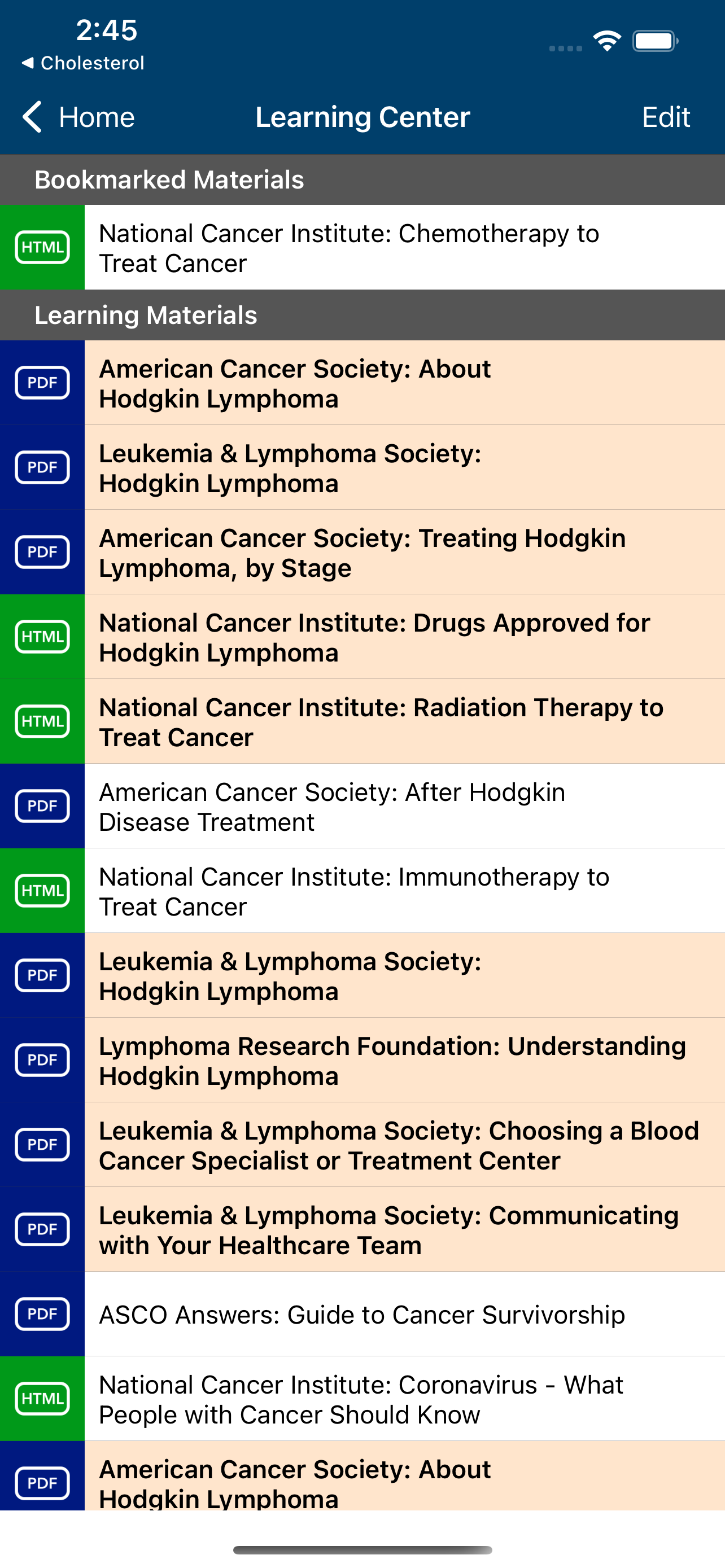 Hodgkin Lymphoma Manager