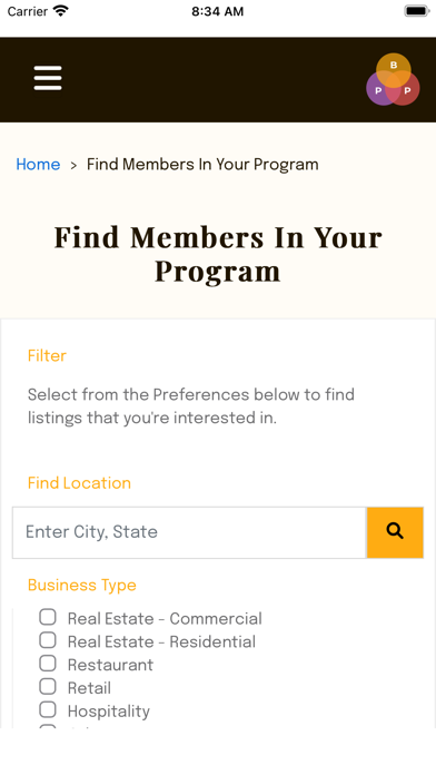 Business Partnership Portal Screenshot