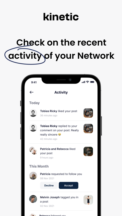 Kinetic Social App Screenshot